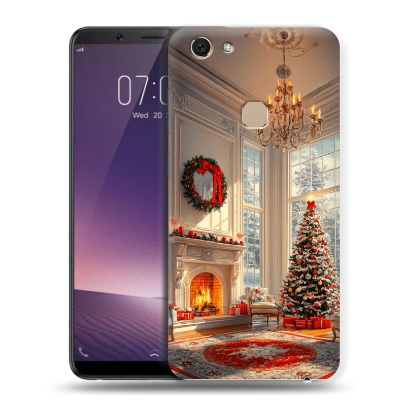 Пластиковый чехол на Vivo V7 с принтом Новый год Пластиковый чехол на Vivo V7 с принтом Новый год