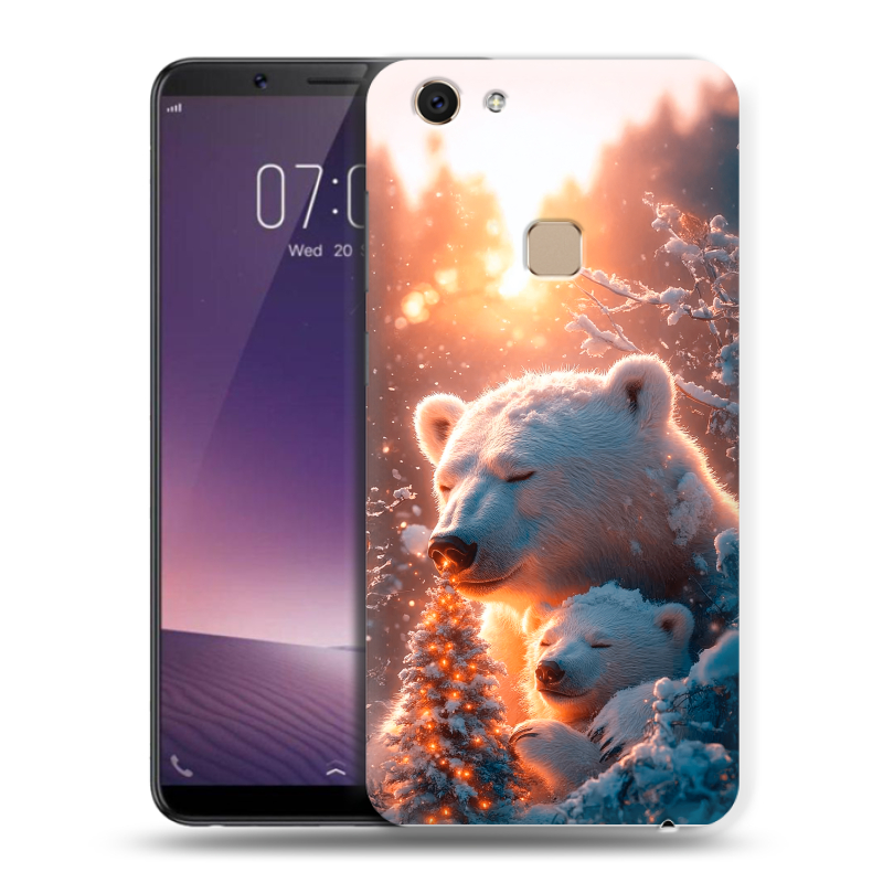 Пластиковый чехол на Vivo V7 с принтом Новый год Пластиковый чехол на Vivo V7 с принтом Новый год