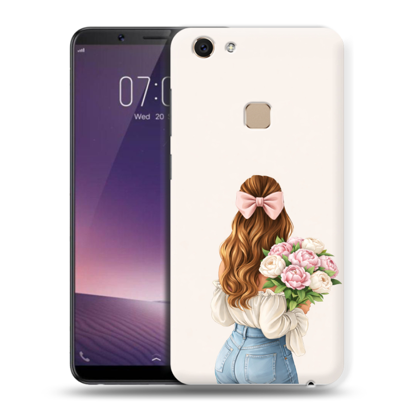 Пластиковый чехол на Vivo V7 с принтом женский Пластиковый чехол на Vivo V7 с принтом женский