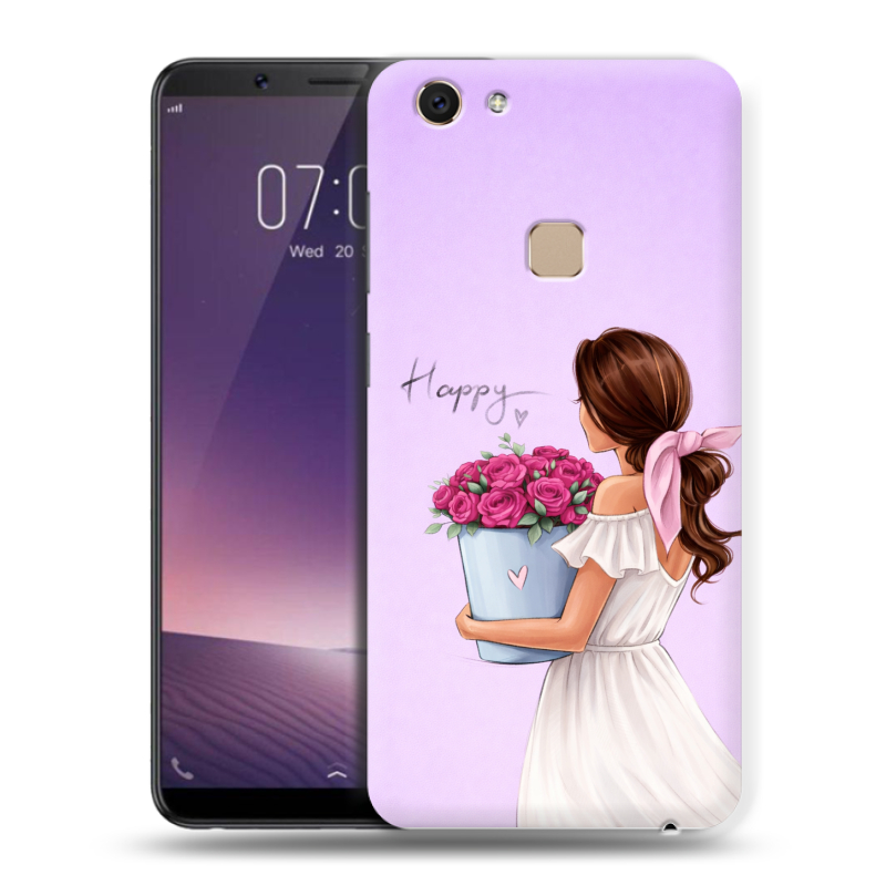 Пластиковый чехол на Vivo V7 с принтом женский Пластиковый чехол на Vivo V7 с принтом женский
