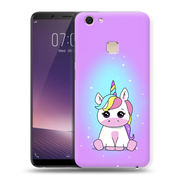 Пластиковый чехол на Vivo V7 Plus с принтом Единорог