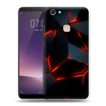 Пластиковый чехол на Vivo V7 Plus с принтом Яркие абстракции