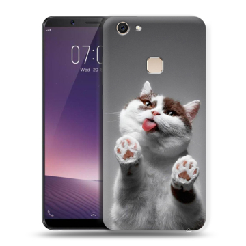 Пластиковый чехол на Vivo V7 Plus с принтом Коты