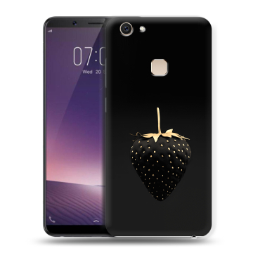 Пластиковый чехол на Vivo V7 Plus с принтом Черная клубника
