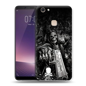Пластиковый чехол на Vivo V7 Plus с принтом Скелет