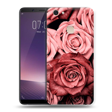 Пластиковый чехол на Vivo V7 Plus с принтом Цветы розы