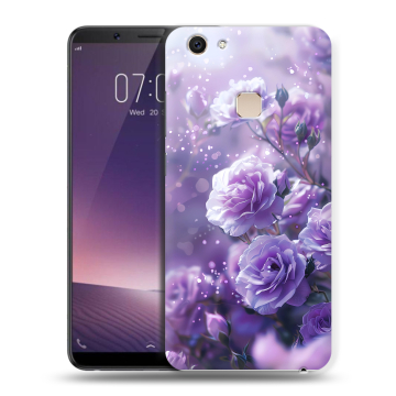 Пластиковый чехол на Vivo V7 Plus с принтом Розы цветы Пластиковый чехол на Vivo V7 Plus с принтом Розы цветы