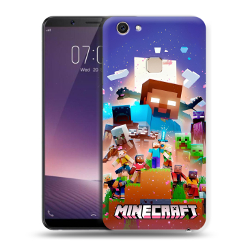 Пластиковый чехол на Vivo V7 Plus с принтом Майнкрафт Minecraft Пластиковый чехол на Vivo V7 Plus с принтом Майнкрафт Minecraft