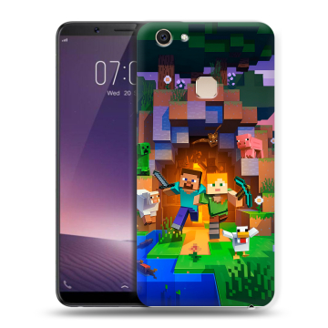 Пластиковый чехол на Vivo V7 Plus с принтом Майнкрафт Minecraft Пластиковый чехол на Vivo V7 Plus с принтом Майнкрафт Minecraft