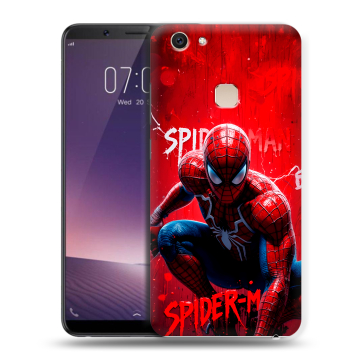 Пластиковый чехол на Vivo V7 Plus с принтом Spiderman Человек паук Пластиковый чехол на Vivo V7 Plus с принтом Spiderman Человек паук