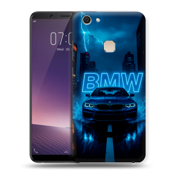 Пластиковый чехол на Vivo V7 Plus с принтом BMW БМВ Пластиковый чехол на Vivo V7 Plus с принтом BMW БМВ