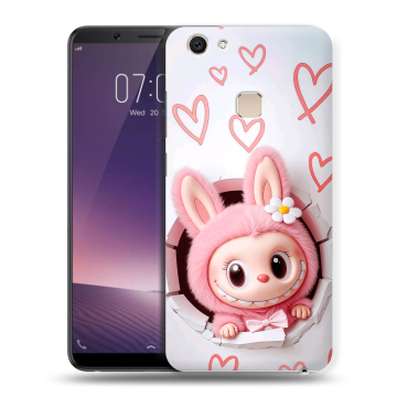 Пластиковый чехол на Vivo V7 Plus с принтом Labubu Лабубу Пластиковый чехол на Vivo V7 Plus с принтом Labubu Лабубу