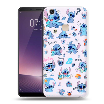 Пластиковый чехол на Vivo V7 Plus с принтом Лило и Стич Пластиковый чехол на Vivo V7 Plus с принтом Лило и Стич