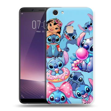 Пластиковый чехол на Vivo V7 Plus с принтом Лило и Стич Пластиковый чехол на Vivo V7 Plus с принтом Лило и Стич