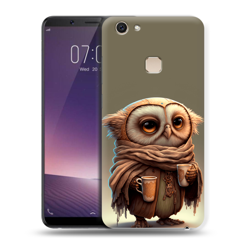 Пластиковый чехол на Vivo V7 Plus с принтом Сова Пластиковый чехол на Vivo V7 Plus с принтом Сова