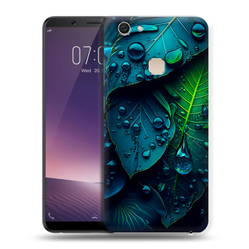Пластиковый чехол на Vivo V7 Plus с принтом Листья Пластиковый чехол на Vivo V7 Plus с принтом Листья