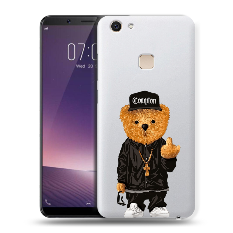 Пластиковый чехол на Vivo V7 Plus с принтом Мишка Пластиковый чехол на Vivo V7 Plus с принтом Мишка