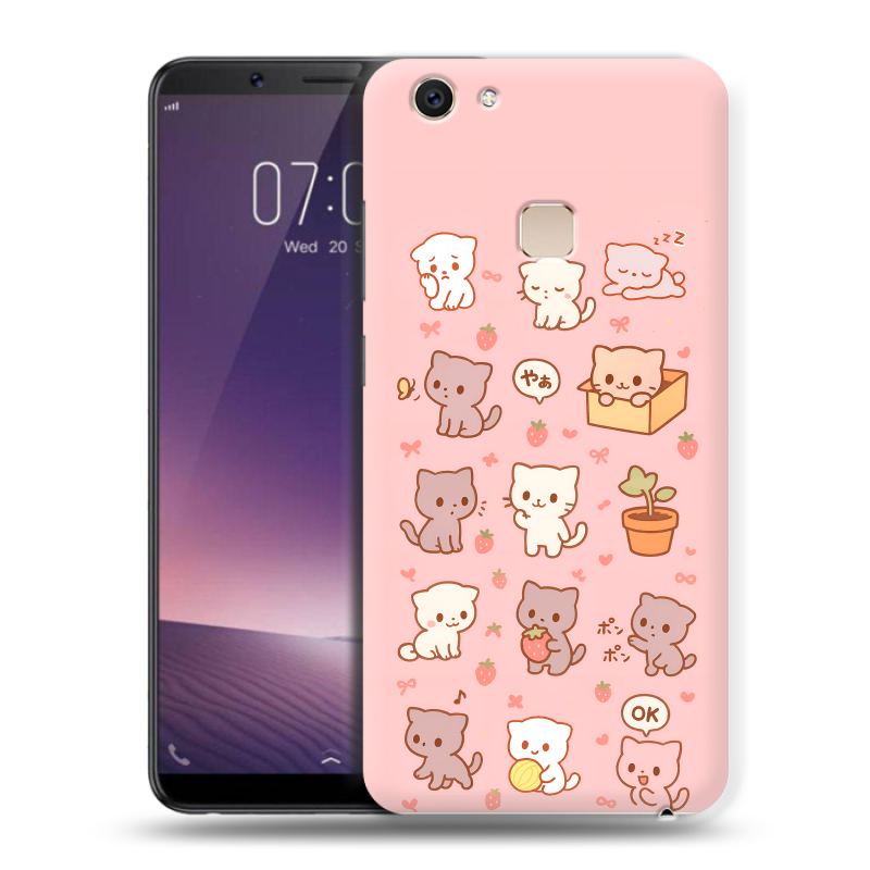 Пластиковый чехол на Vivo V7 Plus с принтом Hello Kitty Хелоу Кити Пластиковый чехол на Vivo V7 Plus с принтом Hello Kitty Хелоу Кити