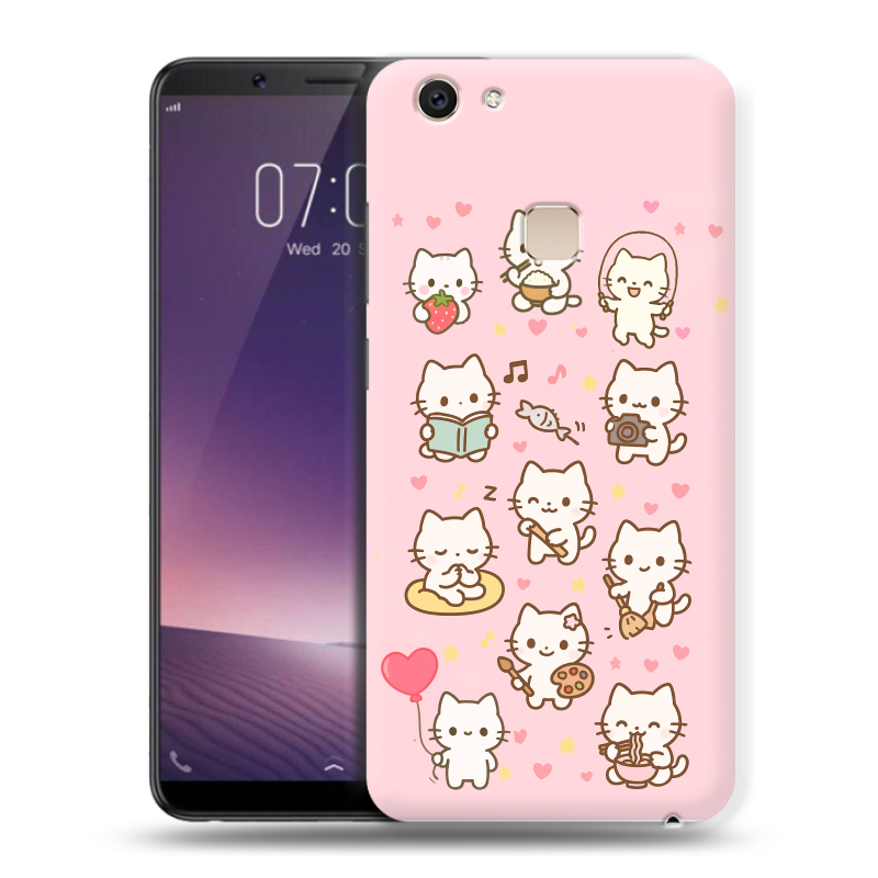 Пластиковый чехол на Vivo V7 Plus с принтом Hello Kitty Хелоу Кити Пластиковый чехол на Vivo V7 Plus с принтом Hello Kitty Хелоу Кити