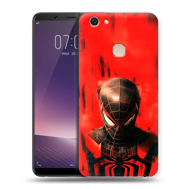 Пластиковый чехол на Vivo V7 Plus с принтом человек паук spiderman Пластиковый чехол на Vivo V7 Plus с принтом человек паук spiderman