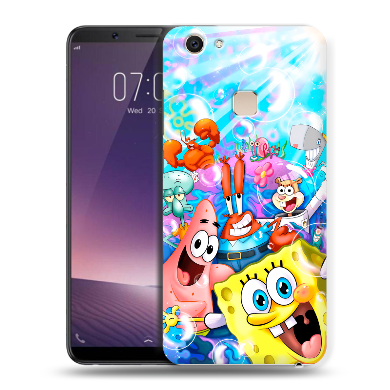 Пластиковый чехол на Vivo V7 Plus с принтом спанчбоб спанч боб Пластиковый чехол на Vivo V7 Plus с принтом спанчбоб спанч боб