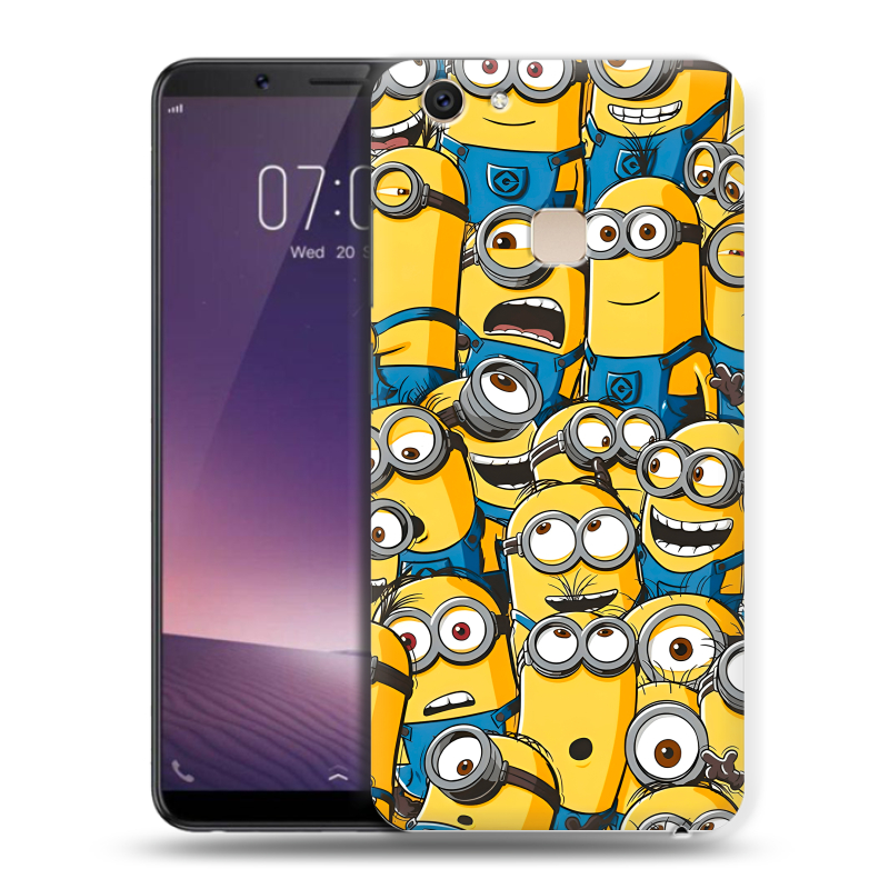 Пластиковый чехол на Vivo V7 Plus с принтом Миньоны Пластиковый чехол на Vivo V7 Plus с принтом Миньоны