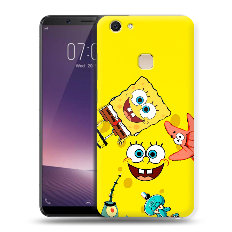 Пластиковый чехол на Vivo V7 Plus с принтом Спанч боб Спанчбоб Пластиковый чехол на Vivo V7 Plus с принтом Спанч боб Спанчбоб