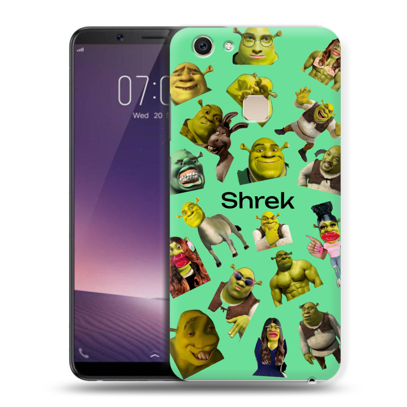 Пластиковый чехол на Vivo V7 Plus с принтом Шрек Shrek Пластиковый чехол на Vivo V7 Plus с принтом Шрек Shrek