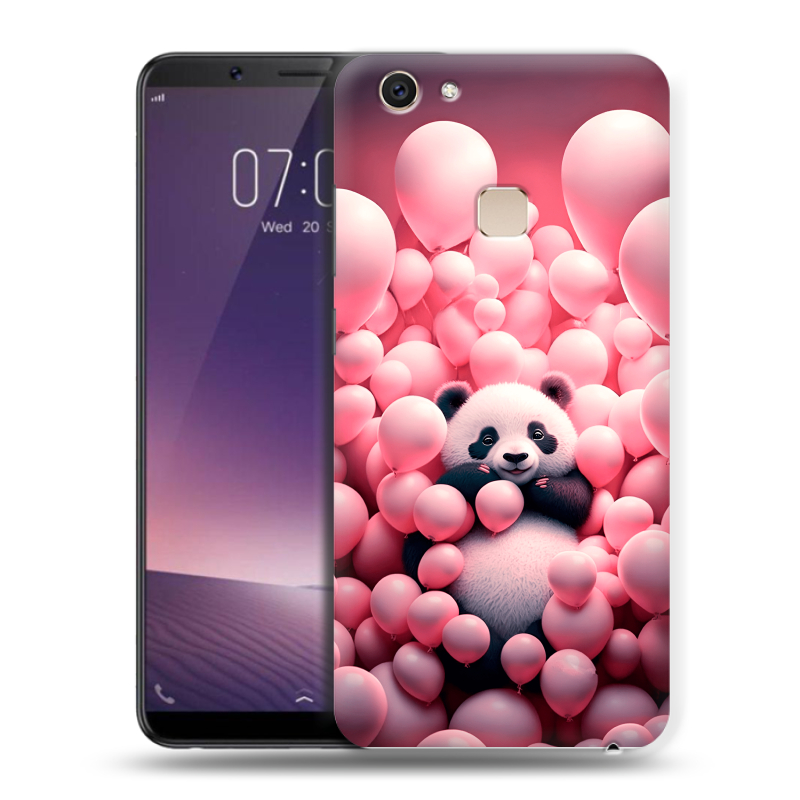 Пластиковый чехол на Vivo V7 Plus с принтом Панда Пластиковый чехол на Vivo V7 Plus с принтом Панда