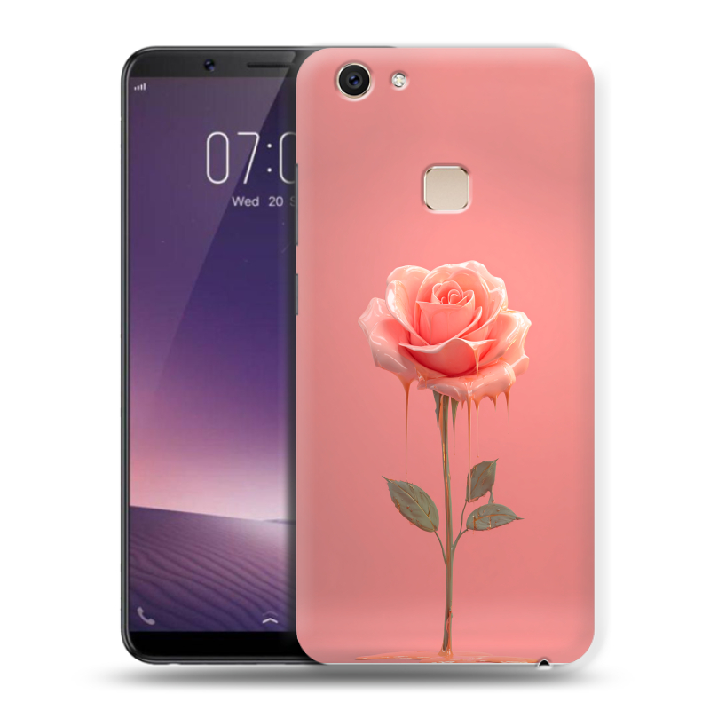 Пластиковый чехол на Vivo V7 Plus с принтом Розовая роза Пластиковый чехол на Vivo V7 Plus с принтом Розовая роза