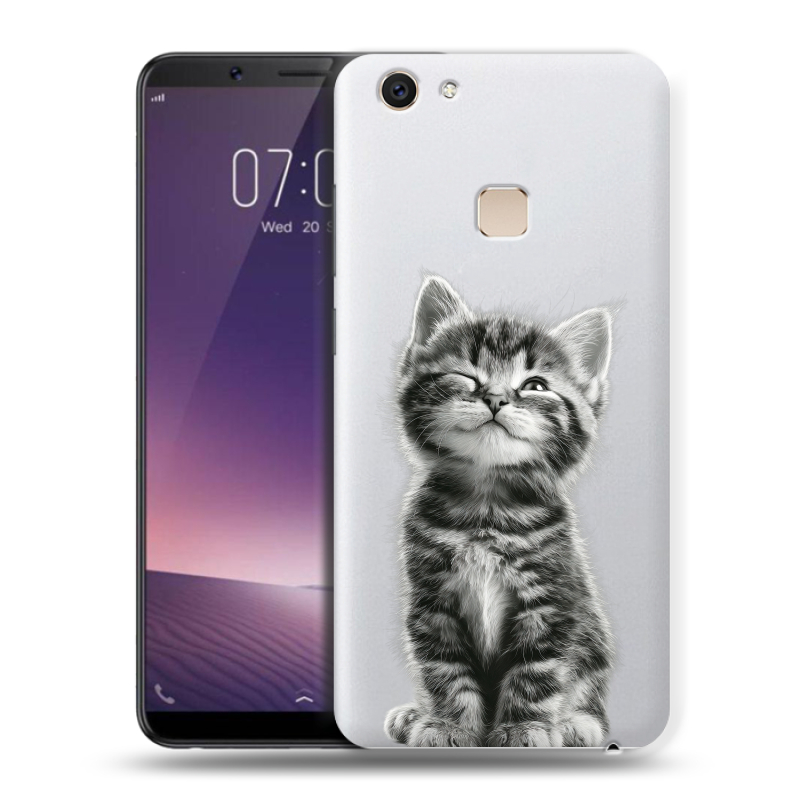 Пластиковый чехол на Vivo V7 Plus с принтом Котенок Пластиковый чехол на Vivo V7 Plus с принтом Котенок