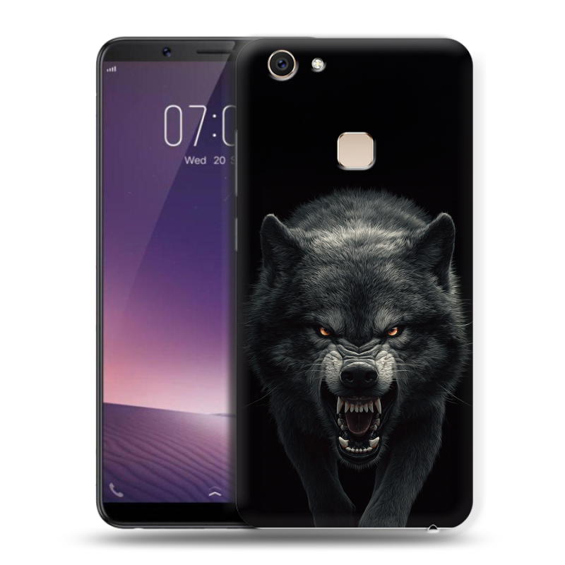 Пластиковый чехол на Vivo V7 Plus с принтом Волк Пластиковый чехол на Vivo V7 Plus с принтом Волк