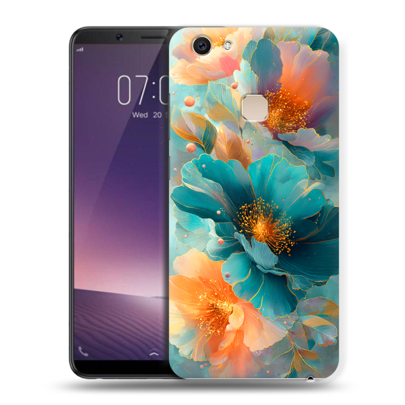 Пластиковый чехол на Vivo V7 Plus с принтом Цветы Пластиковый чехол на Vivo V7 Plus с принтом Цветы