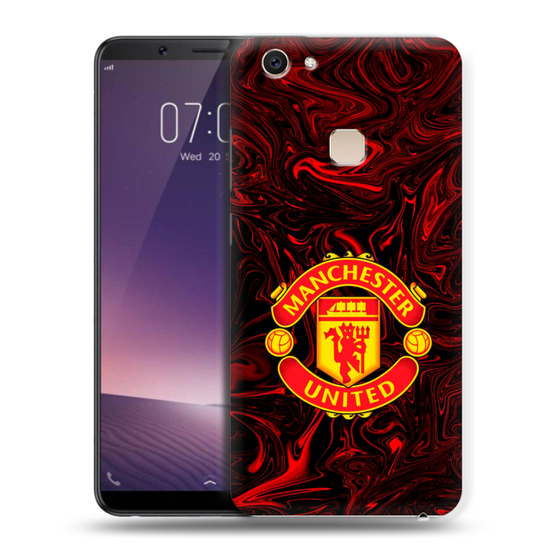 Пластиковый чехол на Vivo V7 Plus с принтом Manchester United Пластиковый чехол на Vivo V7 Plus с принтом Manchester United