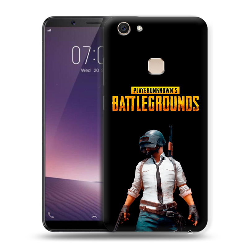 Пластиковый чехол на Vivo V7 Plus с принтом PUGB ПАГБ Пластиковый чехол на Vivo V7 Plus с принтом PUGB ПАГБ