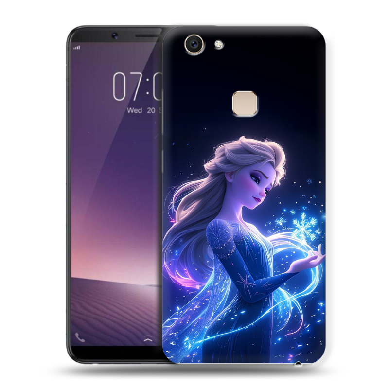 Пластиковый чехол на Vivo V7 Plus с принтом Холодное сердце Frozen Пластиковый чехол на Vivo V7 Plus с принтом Холодное сердце Frozen