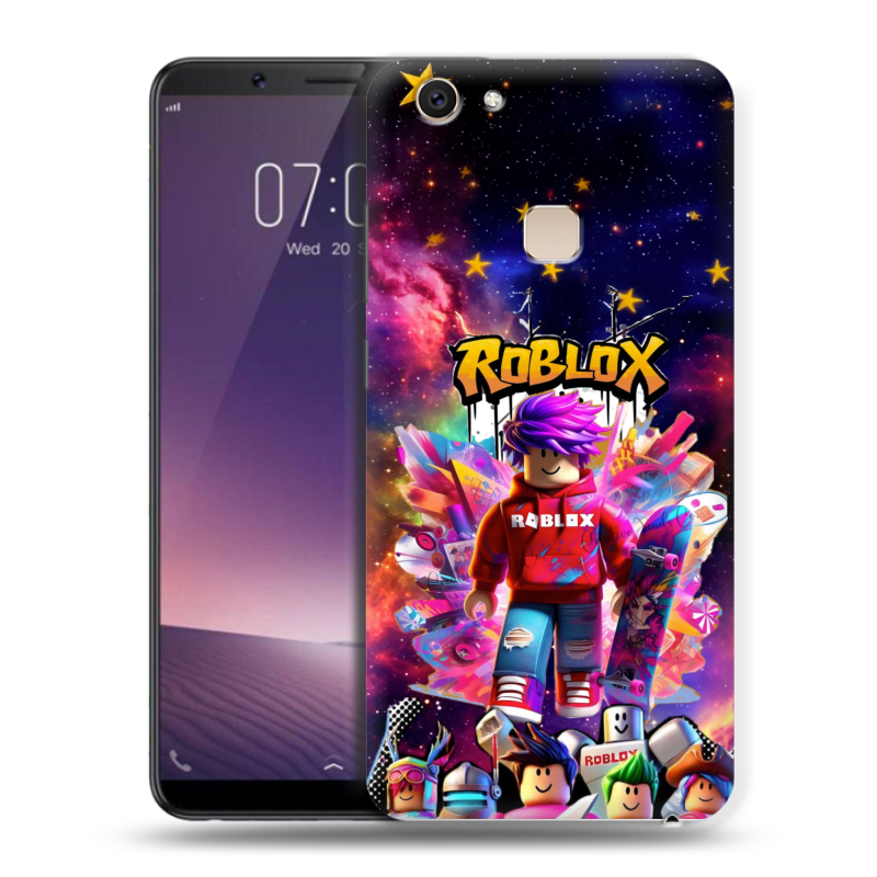 Пластиковый чехол на Vivo V7 Plus с принтом Roblox Роблокс Пластиковый чехол на Vivo V7 Plus с принтом Roblox Роблокс