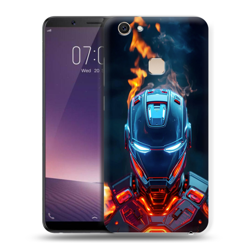 Пластиковый чехол на Vivo V7 Plus с принтом IronMan Железный человек Пластиковый чехол на Vivo V7 Plus с принтом IronMan Железный человек
