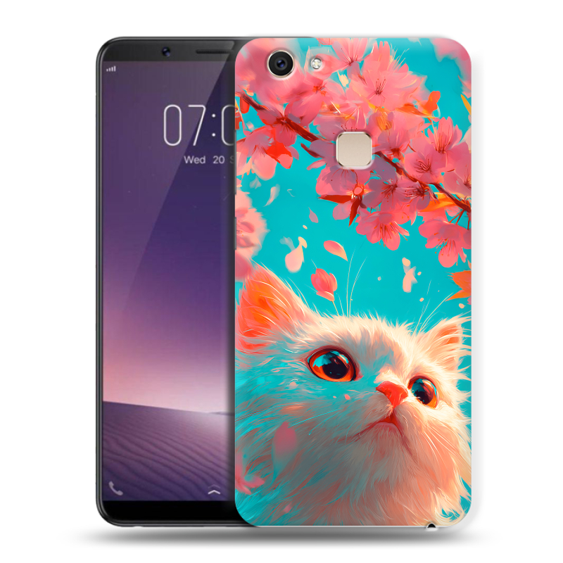 Пластиковый чехол на Vivo V7 Plus с принтом Красивый кот Пластиковый чехол на Vivo V7 Plus с принтом Красивый кот