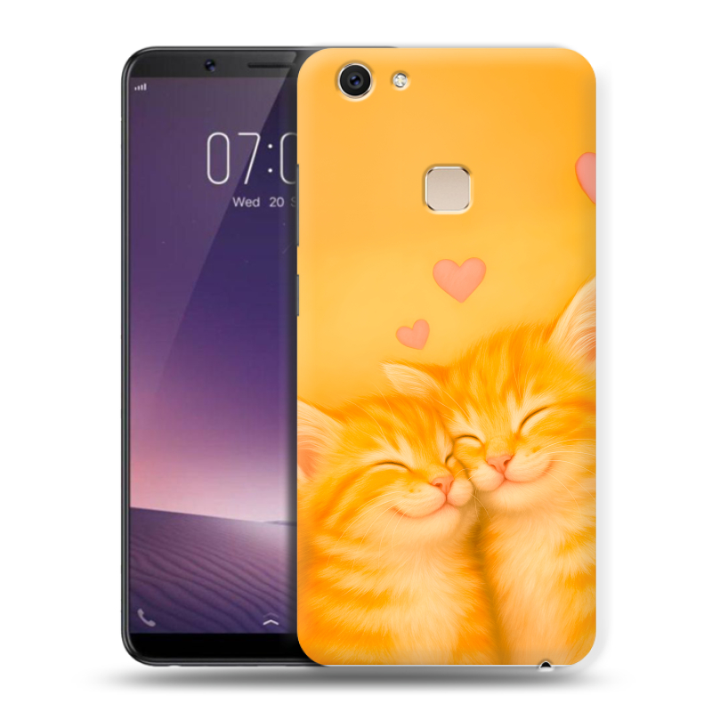 Пластиковый чехол на Vivo V7 Plus с принтом Милые котята Пластиковый чехол на Vivo V7 Plus с принтом Милые котята