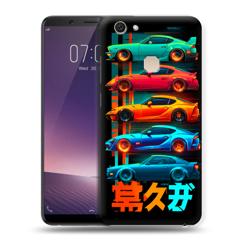 Пластиковый чехол на Vivo V7 Plus с принтом машины тачки Пластиковый чехол на Vivo V7 Plus с принтом машины тачки