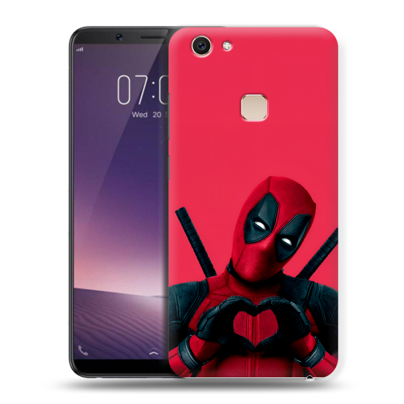 Пластиковый чехол на Vivo V7 Plus с принтом Дедпул Deadpool Пластиковый чехол на Vivo V7 Plus с принтом Дедпул Deadpool
