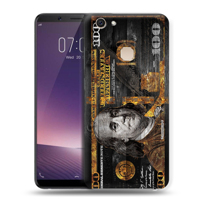 Пластиковый чехол на Vivo V7 Plus с принтом Доллар деньги Пластиковый чехол на Vivo V7 Plus с принтом Доллар деньги