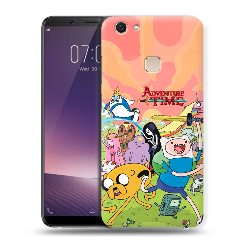 Пластиковый чехол на Vivo V7 Plus с принтом Adventure time Время приключений Пластиковый чехол на Vivo V7 Plus с принтом Adventure time Время приключений