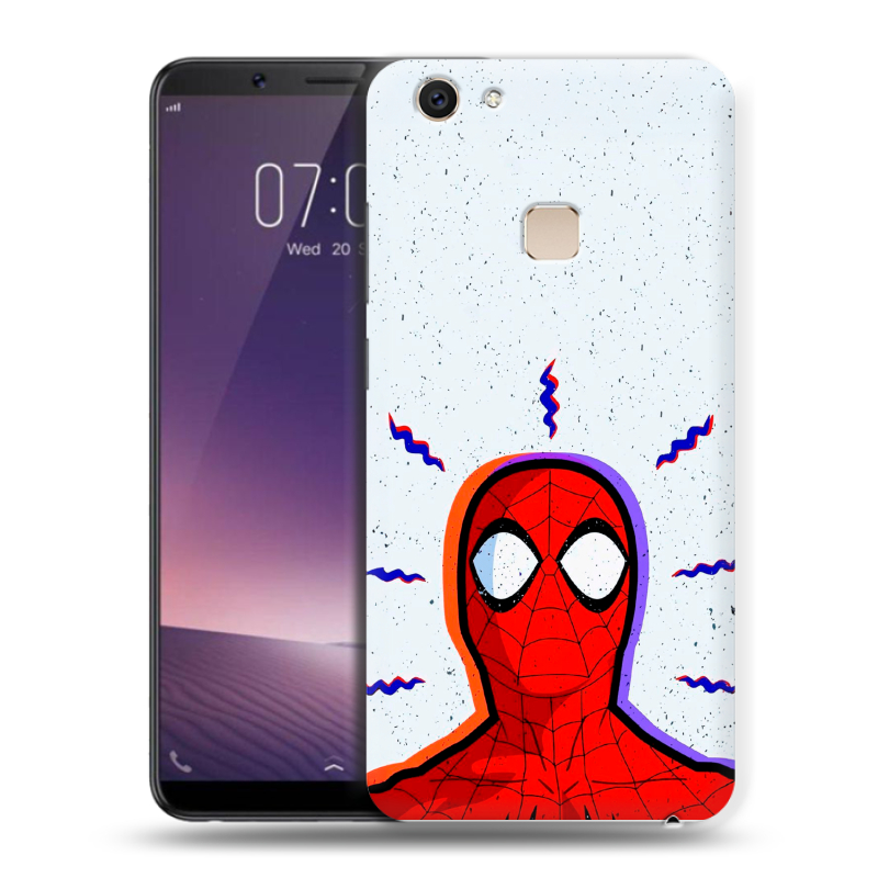 Пластиковый чехол на Vivo V7 Plus с принтом Spiderman Человек паук Пластиковый чехол на Vivo V7 Plus с принтом Spiderman Человек паук