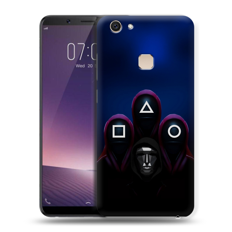 Пластиковый чехол на Vivo V7 Plus с принтом Игра Кальмара Пластиковый чехол на Vivo V7 Plus с принтом Игра Кальмара