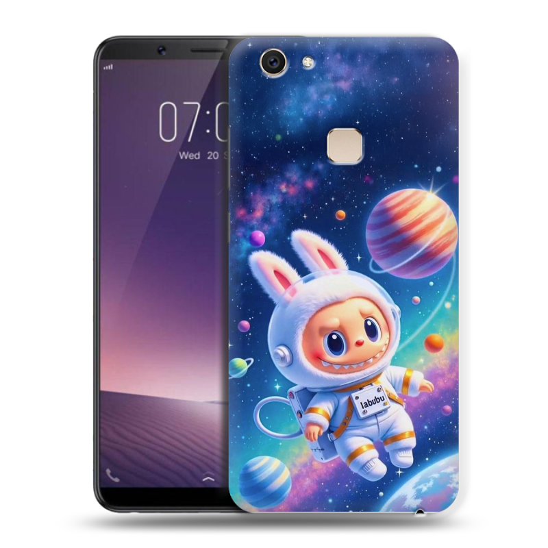 Пластиковый чехол на Vivo V7 Plus с принтом Labubu Лабубу Пластиковый чехол на Vivo V7 Plus с принтом Labubu Лабубу