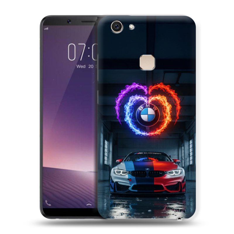 Пластиковый чехол на Vivo V7 Plus с принтом BMW БМВ Пластиковый чехол на Vivo V7 Plus с принтом BMW БМВ