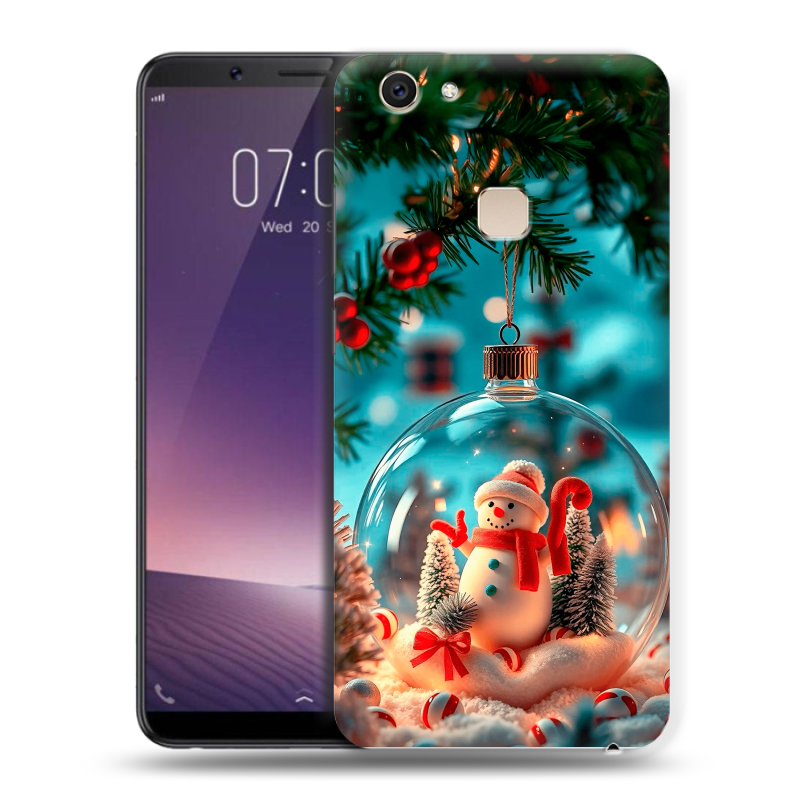 Пластиковый чехол на Vivo V7 Plus с принтом Новый год Пластиковый чехол на Vivo V7 Plus с принтом Новый год