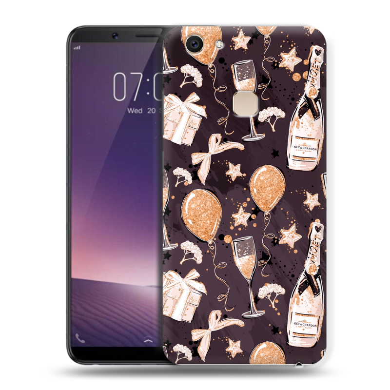 Пластиковый чехол на Vivo V7 Plus с принтом Новый год Пластиковый чехол на Vivo V7 Plus с принтом Новый год